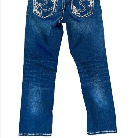 Silver Mid-Capri Denim Jeans - Picture 2 of 6